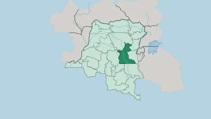 Map of Province du Maniema in Democratic Republic of the Congo