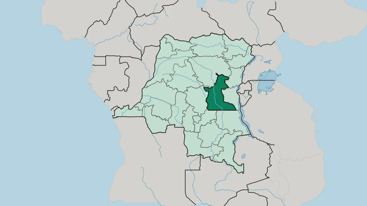 Map of Province du Maniema in Democratic Republic of the Congo