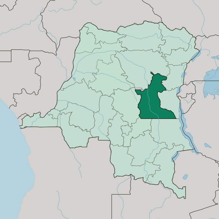 Map showing Province du Maniema — In Democratic Republic of the Congo