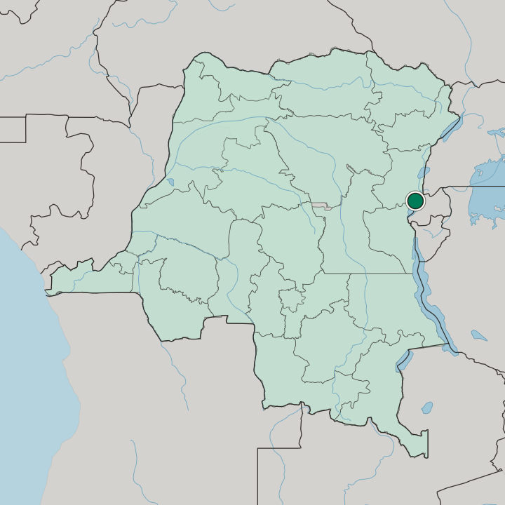 Map showing Goma — In Democratic Republic of the Congo
