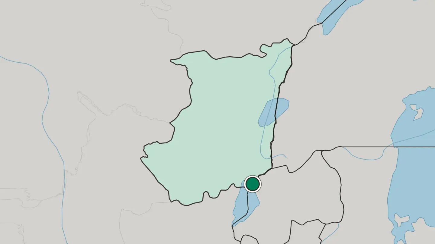 Map of Goma in Democratic Republic of the Congo