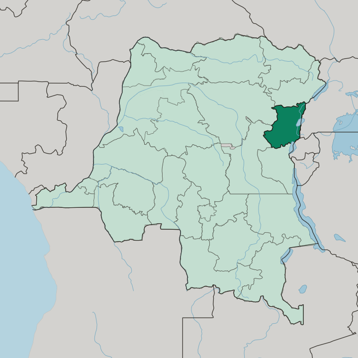 Map showing Province du Nord-Kivu — In Democratic Republic of the Congo