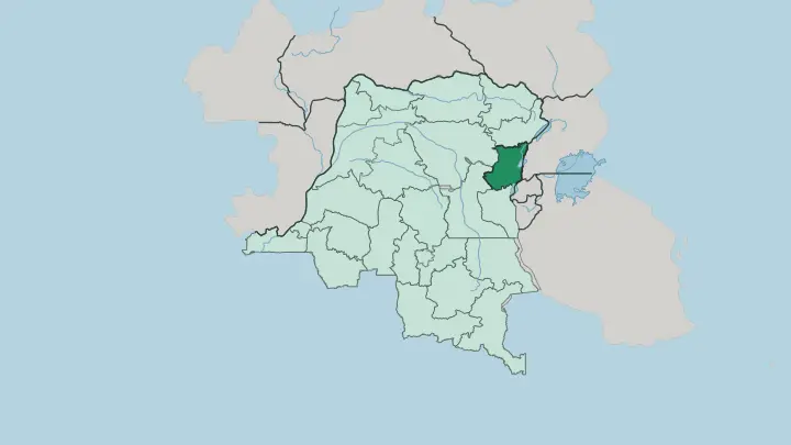 Map of Province du Nord-Kivu in Democratic Republic of the Congo