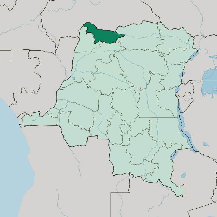 Map showing Province du Nord-Ubangi — In Democratic Republic of the Congo