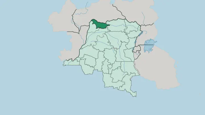 Map of Province du Nord-Ubangi in Democratic Republic of the Congo
