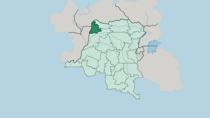 Map of Province du Sud-Ubangi in Democratic Republic of the Congo