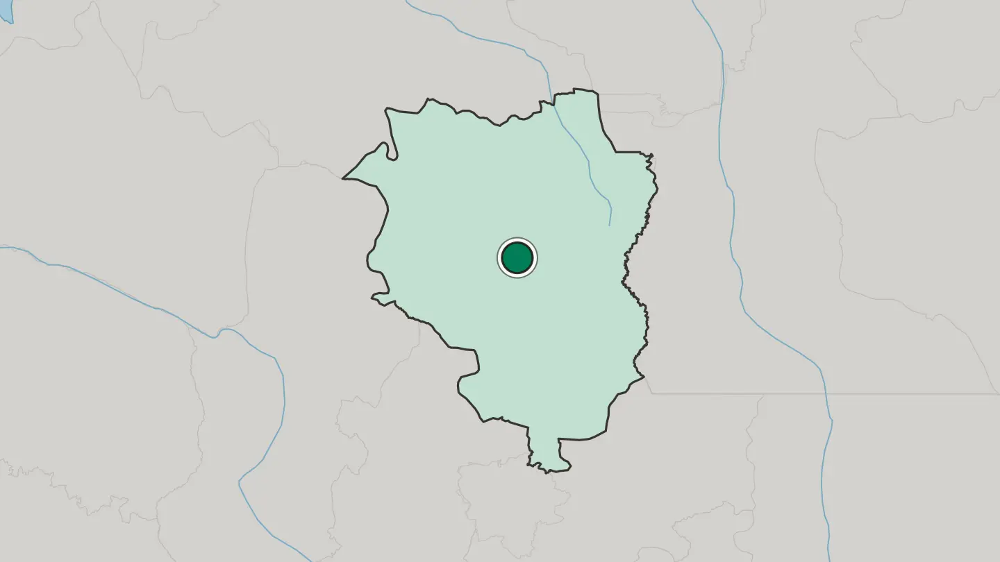 Map of Lodja in Democratic Republic of the Congo