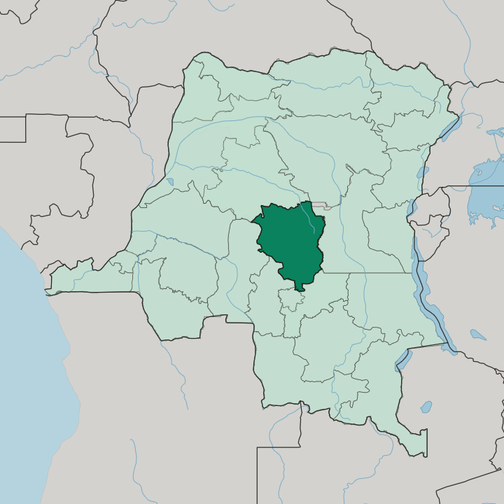 Map showing Sankuru — In Democratic Republic of the Congo