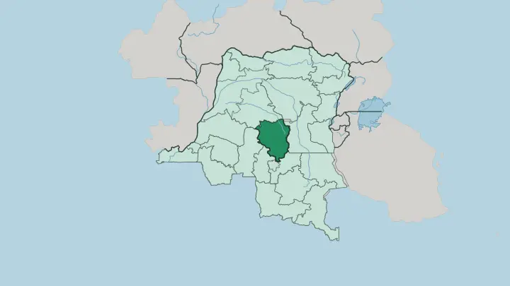 Map of Sankuru in Democratic Republic of the Congo