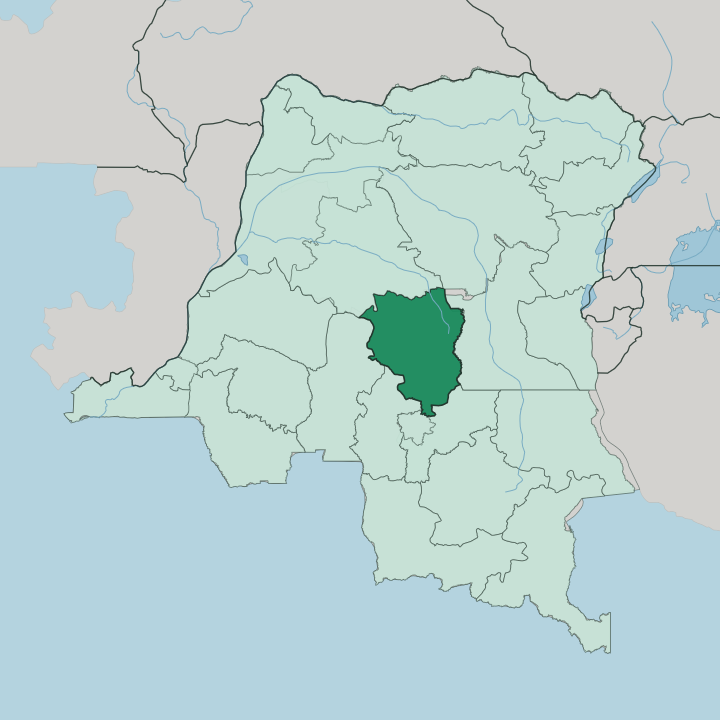 Map showing Sankuru — In Democratic Republic of the Congo