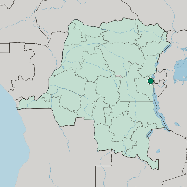 Map showing Bukavu — In Democratic Republic of the Congo