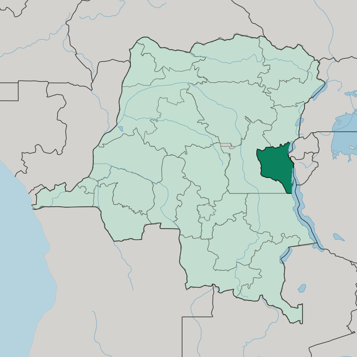 Map showing South Kivu Province — In Democratic Republic of the Congo