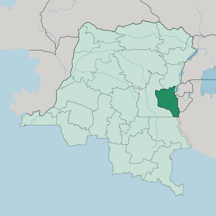 Map showing South Kivu Province — In Democratic Republic of the Congo