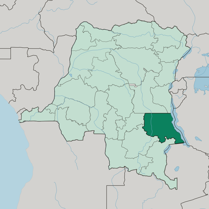 Map showing Tanganika — In Democratic Republic of the Congo