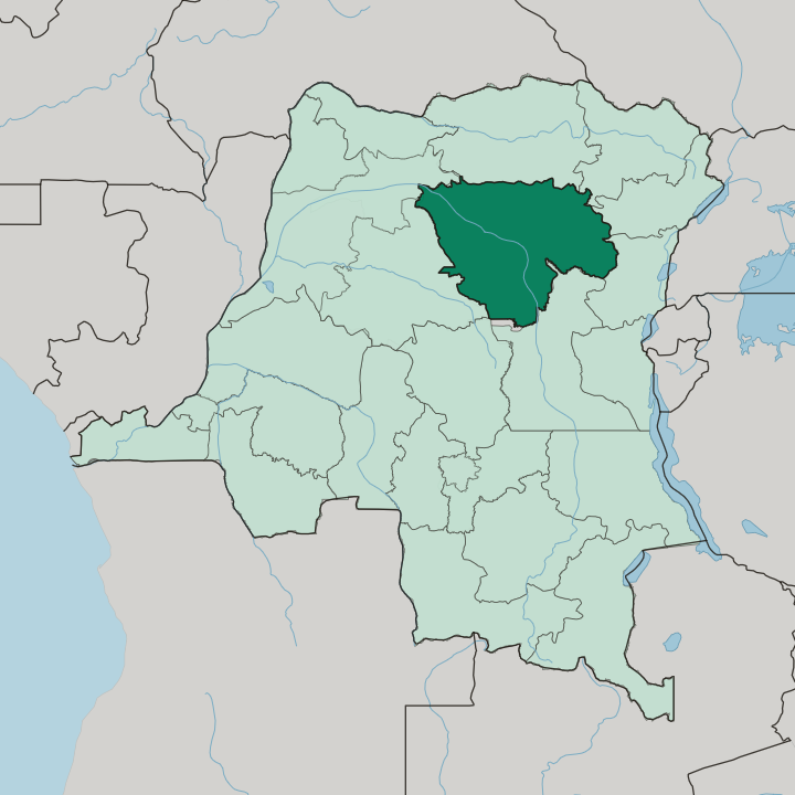 Map showing Tshopo — In Democratic Republic of the Congo