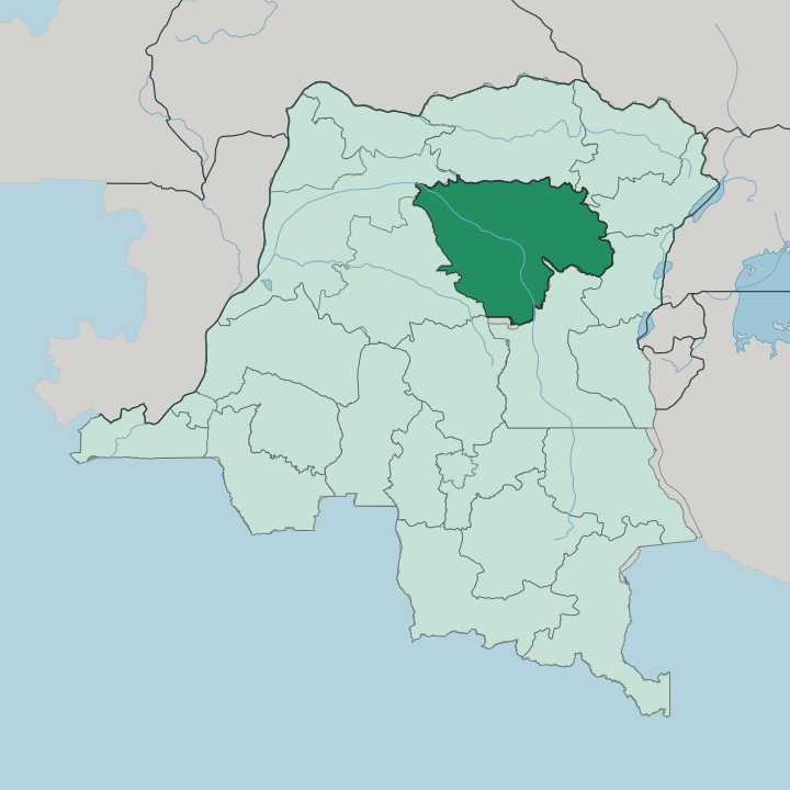 Map showing Tshopo — In Democratic Republic of the Congo