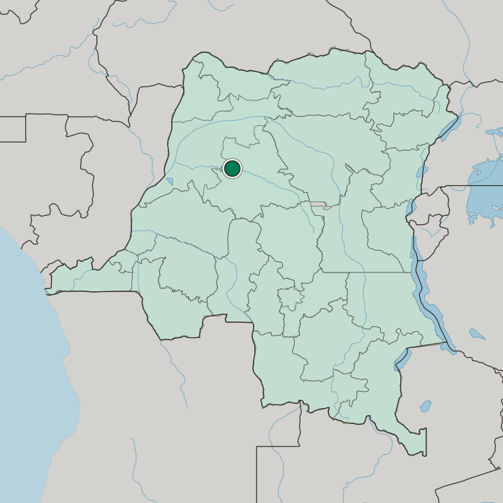 Map showing Boende — In Democratic Republic of the Congo