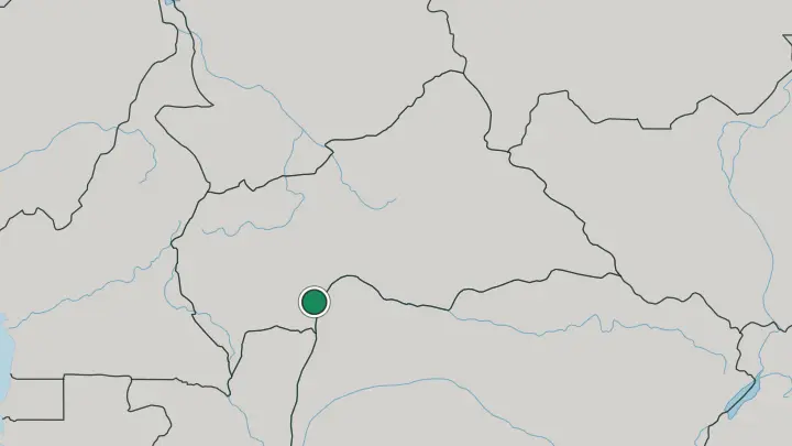 Map of Bangui in Central African Republic