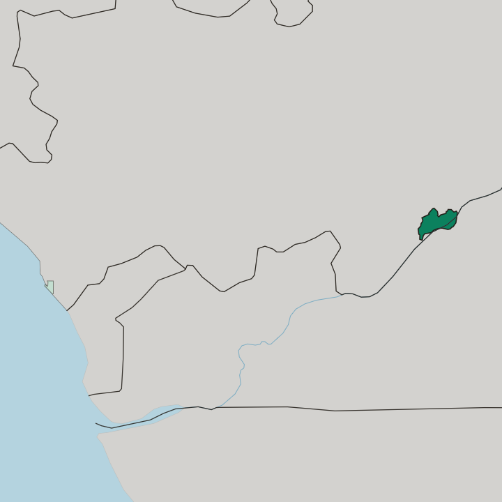 Map showing Brazzaville department — In Republic of the Congo