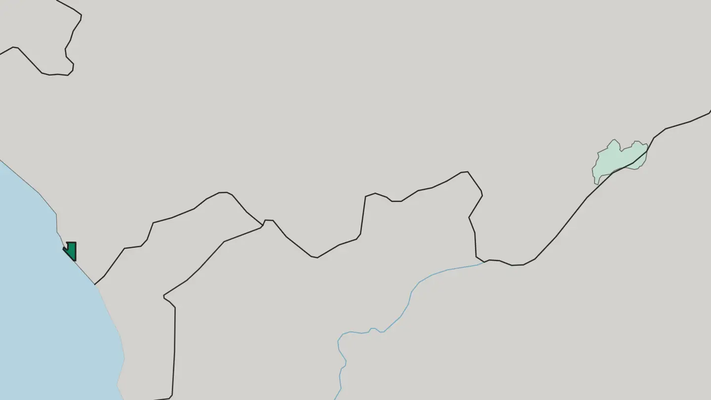 Map of Pointe-Noire in Republic of the Congo