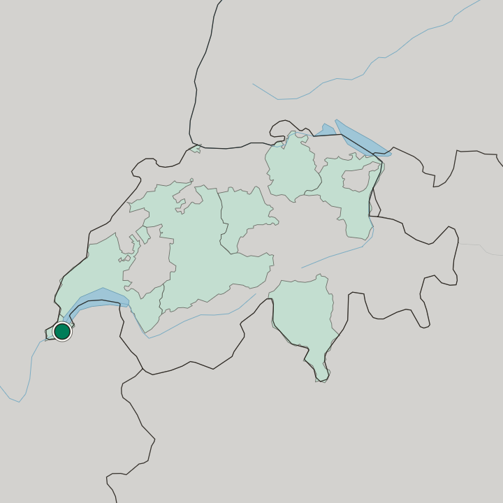 Map showing Geneva — In Switzerland
