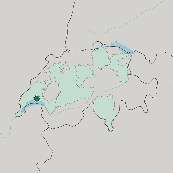 Map showing Lausanne — In Switzerland