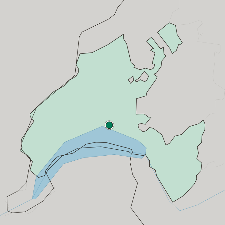 Map showing Lausanne — In Canton de Vaud