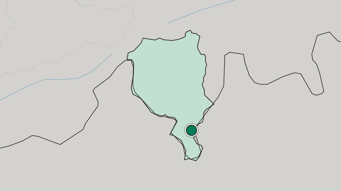 Map of Lugano in Switzerland