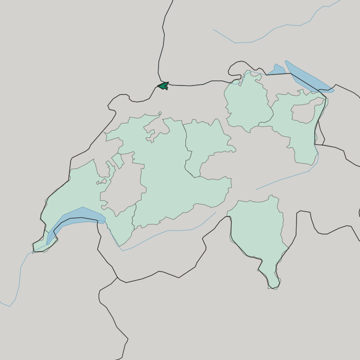 Map showing Kanton Basel-Stadt — In Switzerland
