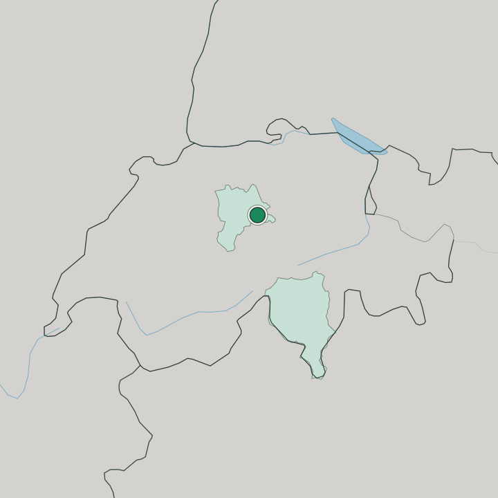 Map showing Luzern — In Switzerland