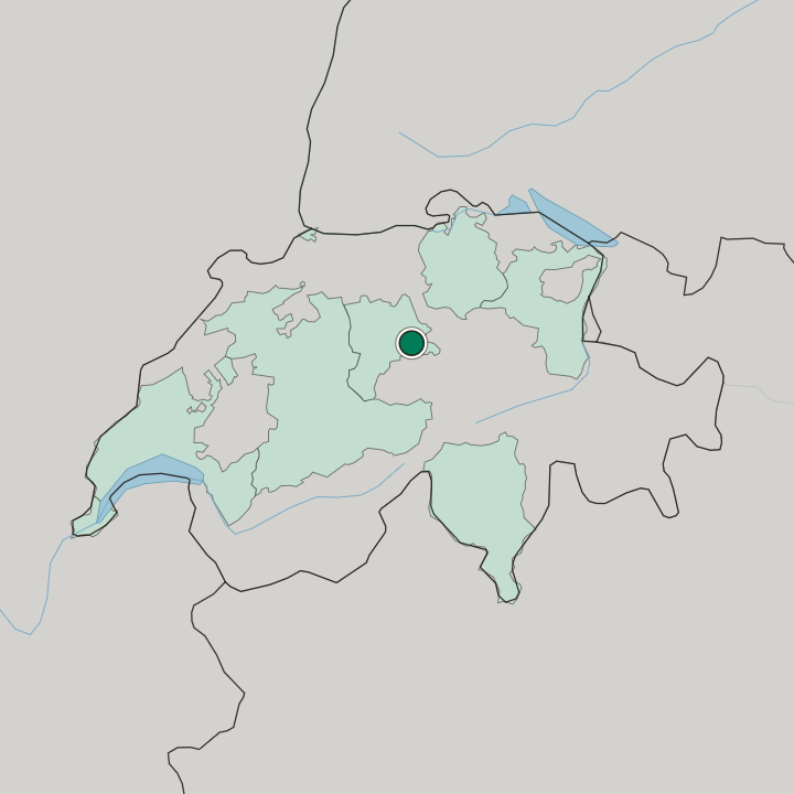Map showing Luzern — In Switzerland