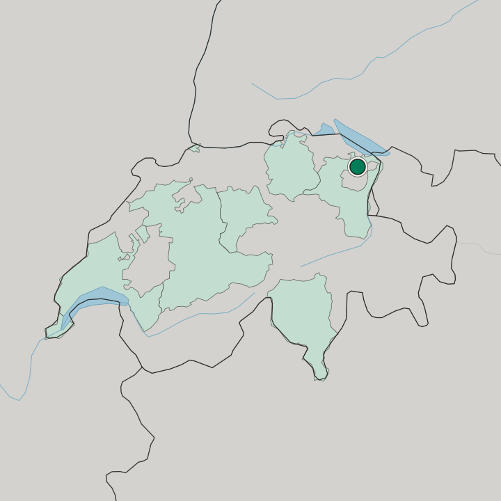 Map showing Sankt Gallen — In Switzerland