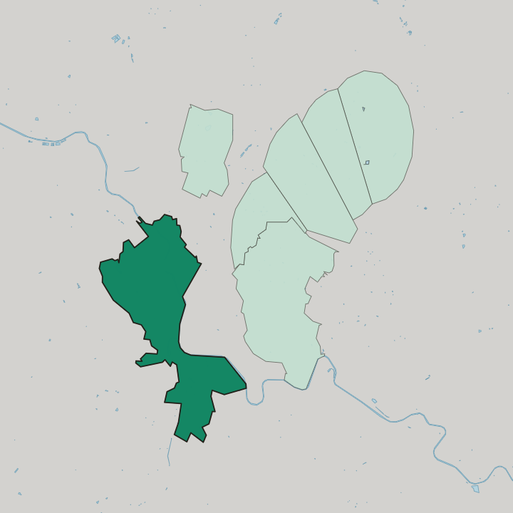Map showing Töss (Kreis 4) — In Winterthur
