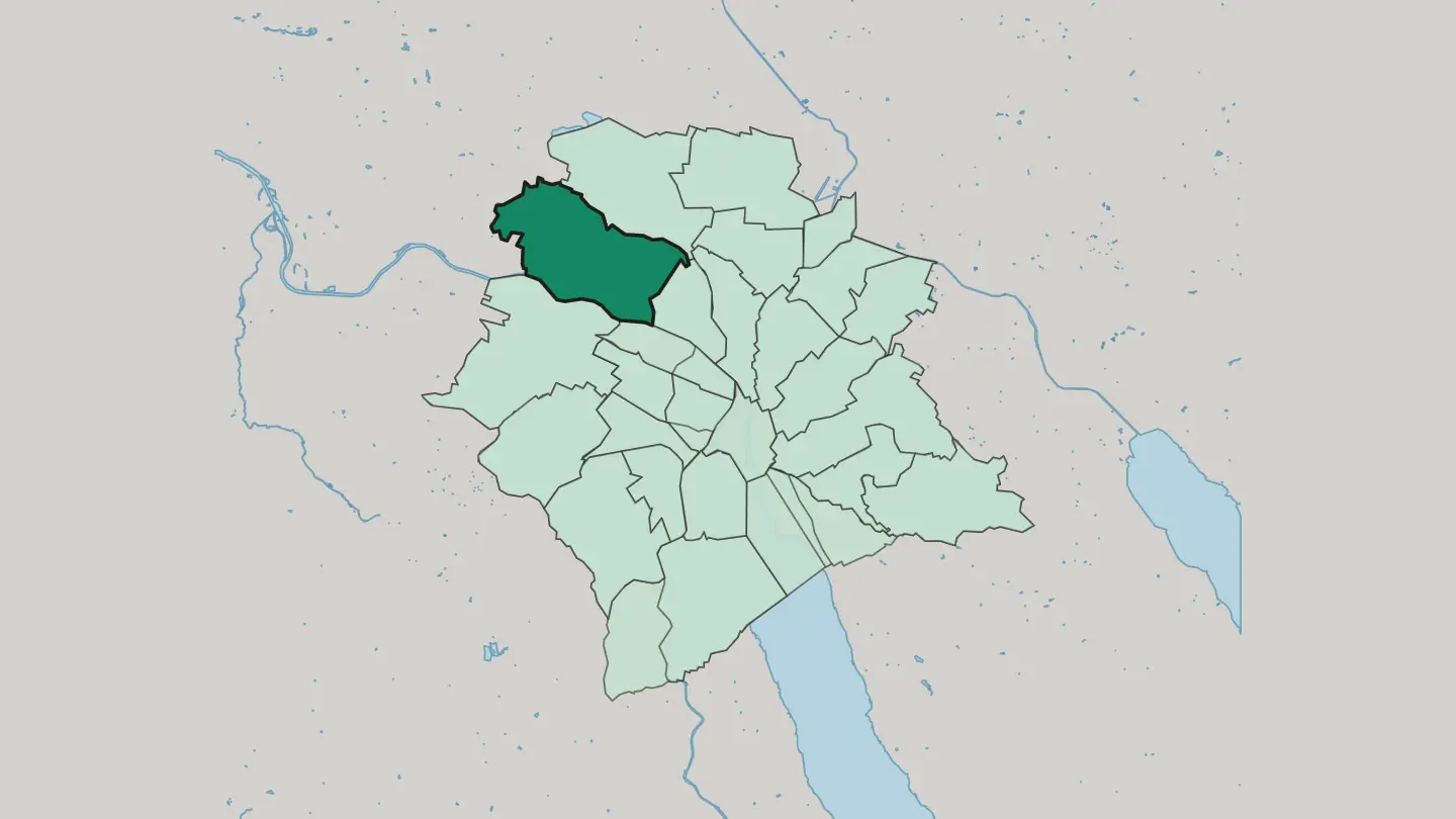 Map of Zürich (Kreis 10) / Höngg in Zürich
