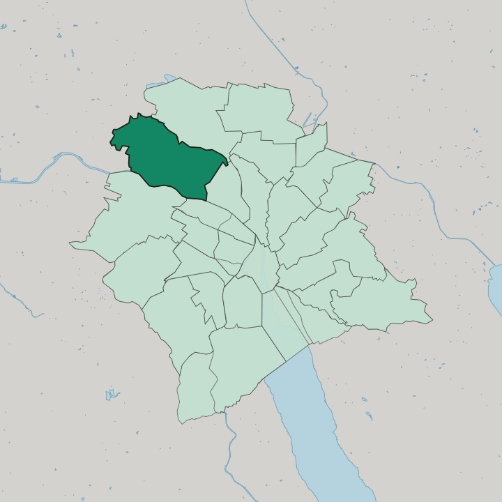 Map showing Zürich (Kreis 10) / Höngg — In Zürich