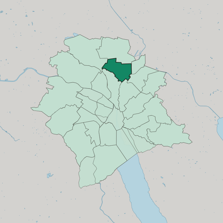 Map showing Zürich (Kreis 11) / Oerlikon — In Zürich