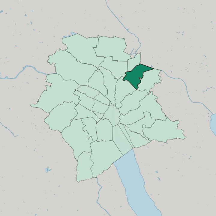 Map showing Zürich (Kreis 12) / Schwamendingen-Mitte — In Zürich