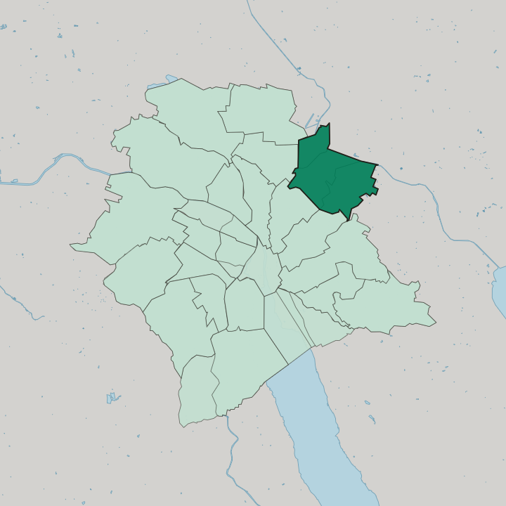 Map showing Zürich (Kreis 12) — In Zürich