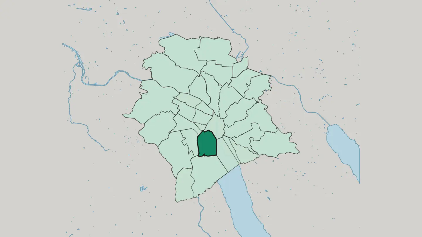 Map of Zürich (Kreis 2) / Enge in Zürich