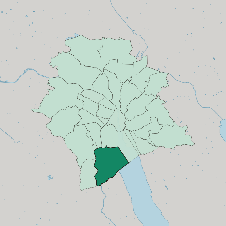Map showing Zürich (Kreis 2) / Wollishofen — In Zürich