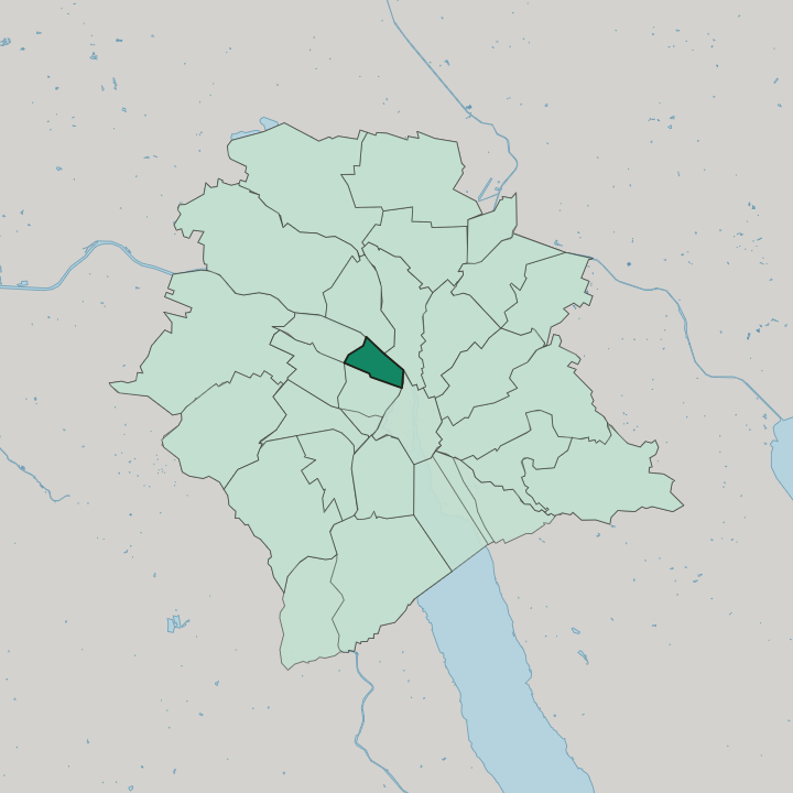 Map showing Zürich (Kreis 5) / Gewerbeschule — In Zürich