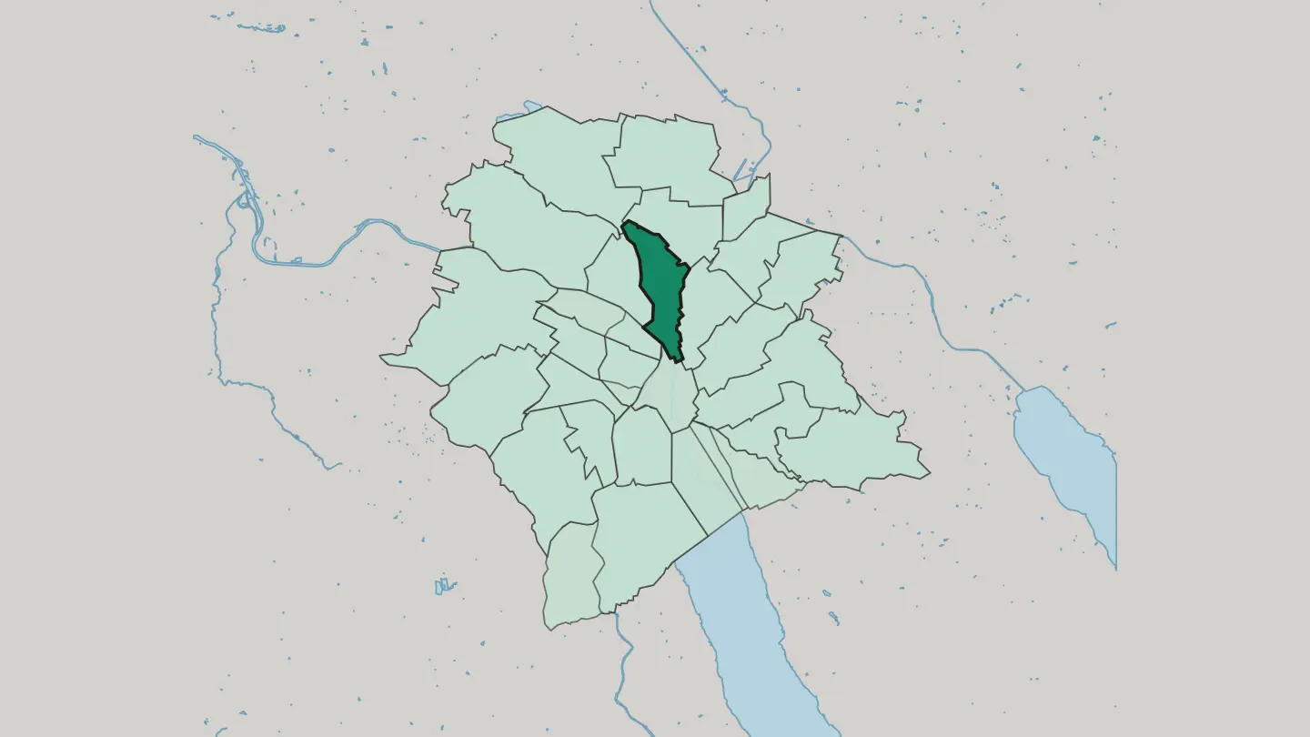 Map of Zürich (Kreis 6) / Unterstrass in Zürich
