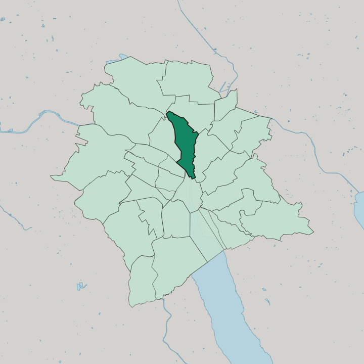 Map showing Zürich (Kreis 6) / Unterstrass — In Zürich