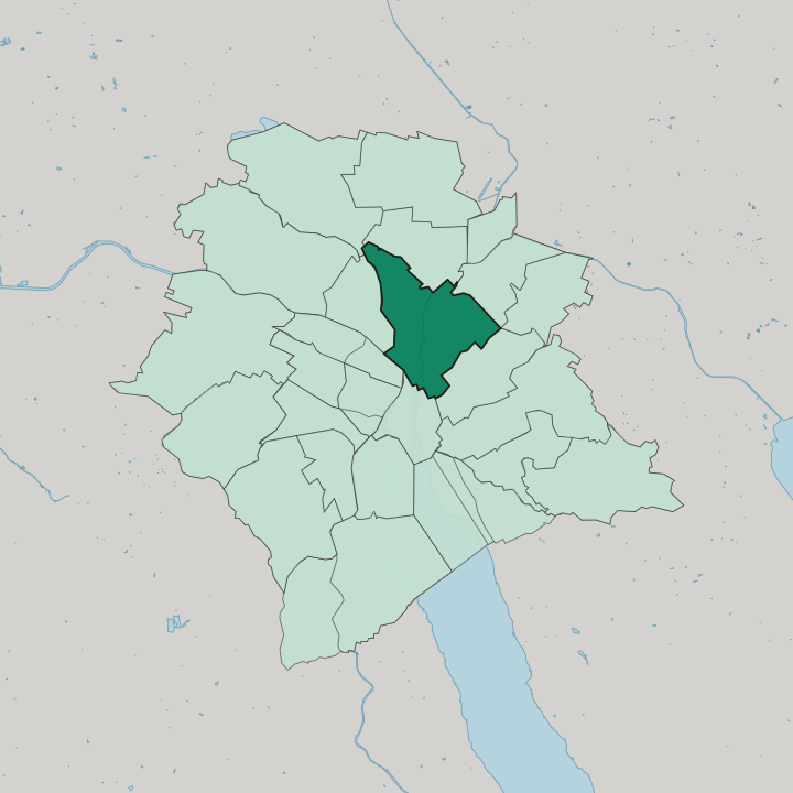 Map showing Zürich (Kreis 6) — In Zürich
