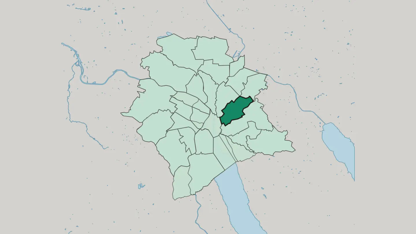 Map of Zürich (Kreis 7) / Fluntern in Zürich