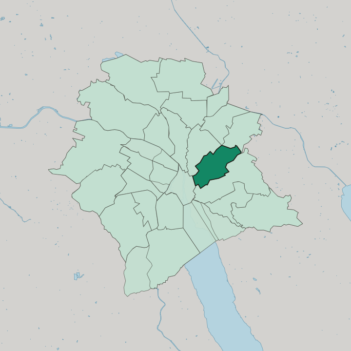 Map showing Zürich (Kreis 7) / Fluntern — In Zürich