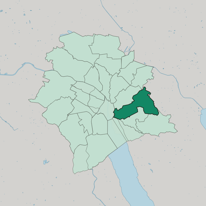 Map showing Zürich (Kreis 7) / Hottingen — In Zürich