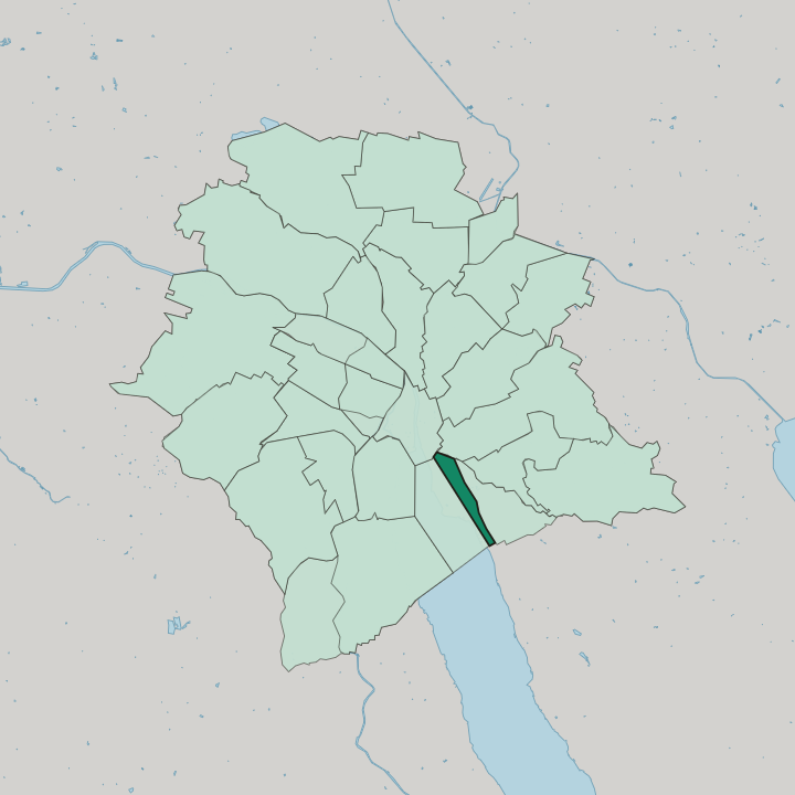Map showing Zürich (Kreis 8) / Mühlebach — In Zürich