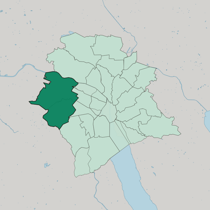 Map showing Zürich (Kreis 9) — In Zürich