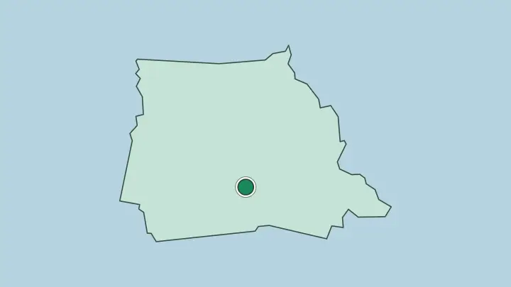 Map of Abidjan in Ivory Coast